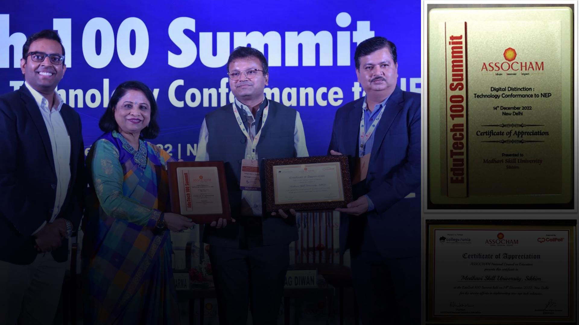 Certification of Appreciation from ASSOCHAM